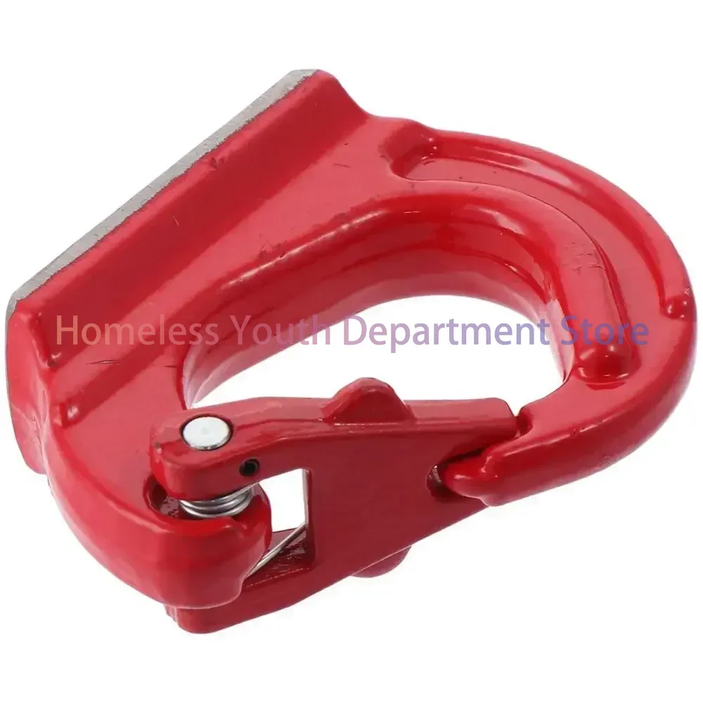2T Heavy Duty Lifting Hook Red 4400lbs Capacity G80 Weld-on Anchor Hook Alloy Steel with Forged Latch Welding Hooks with Coating