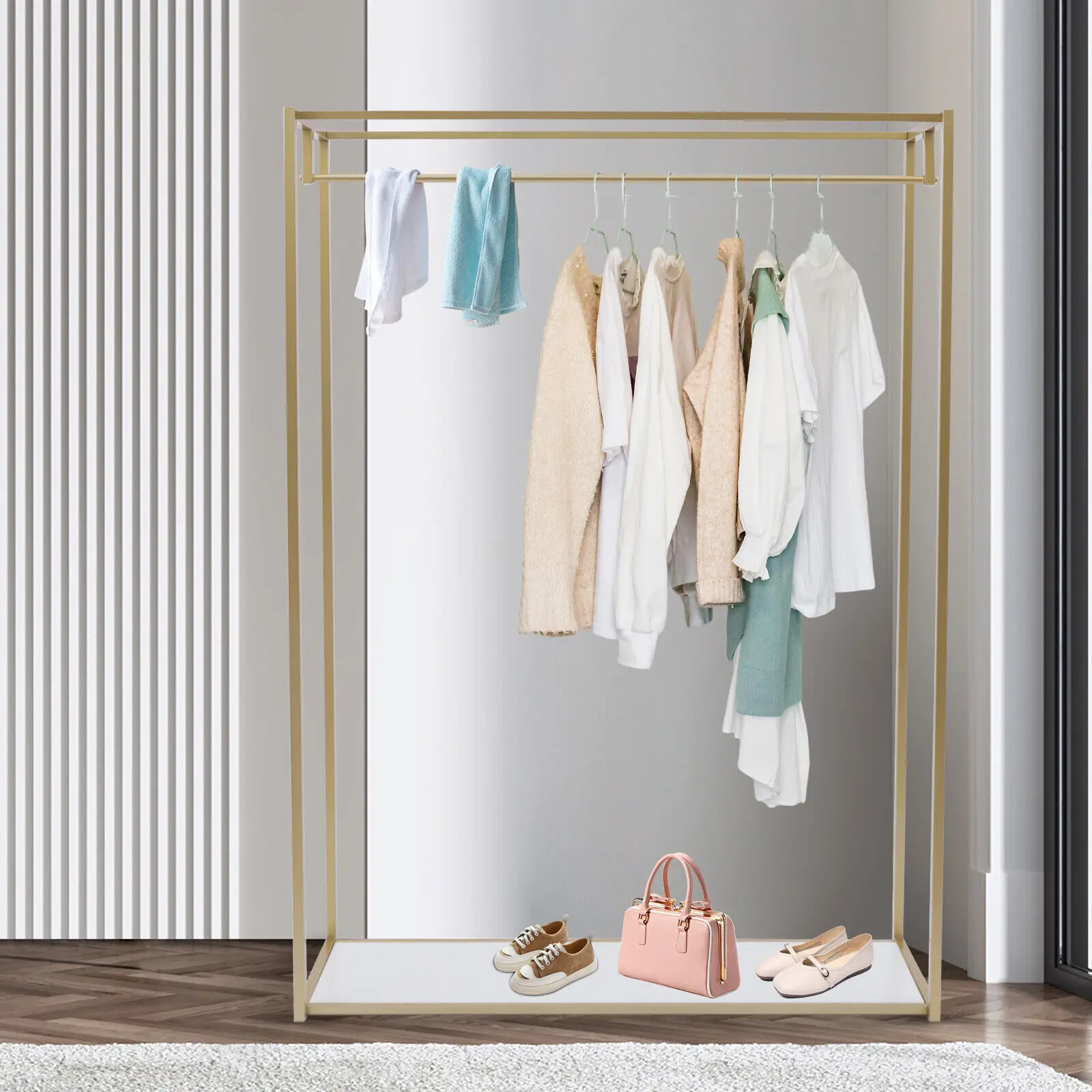 RapDuty-Cintre pour vêtements dorés T1, support de rangement pour chaussures