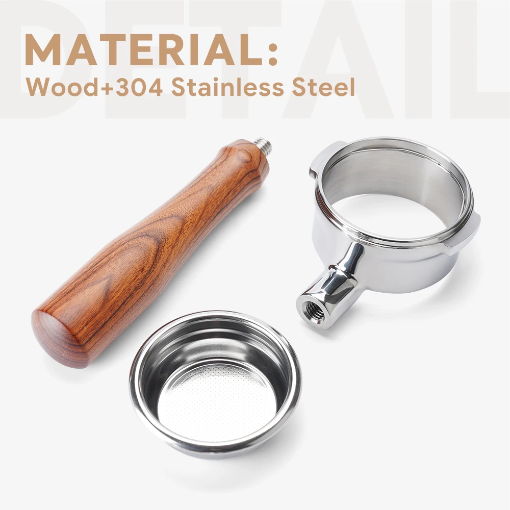 universal 58MM coffee machine handle Stainless Steel Coffee Machine Handle Bottomless Filter Portafilter  Espresso Coffee Tool