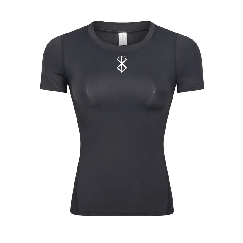 Women's T-shirt Summer Short Sleeve Shirt Gym Workout Compression Sports T-shirt Quick Dry Breathable Sportswear Sun protection