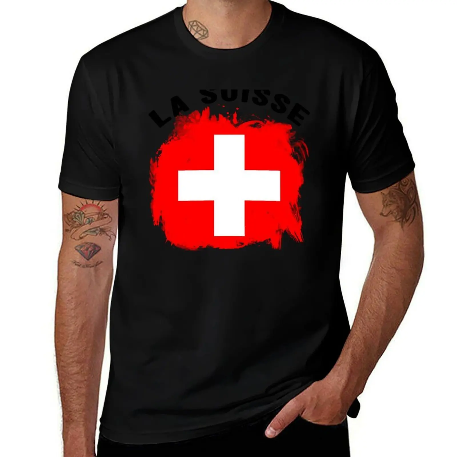Camiseta La Suisse, Talla Grande, Holgada, Casual