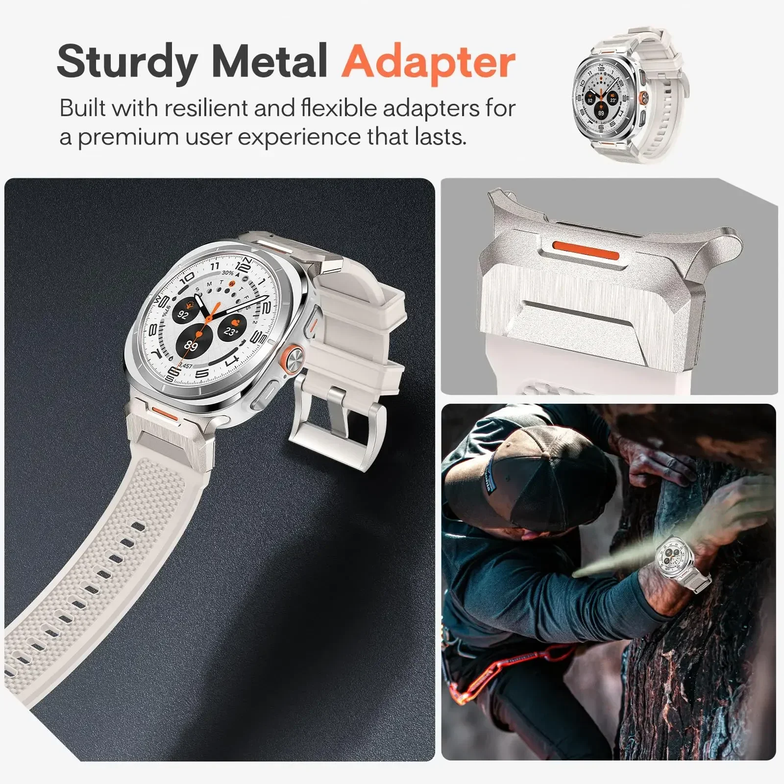 삼성 갤럭시 시계 울트라 47mm 고무 루프 스트랩에 대한 간격 없음 소프트 실리콘 밴드 갤럭시 울트라 47MM 스포츠 팔찌 Correa