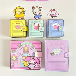 Sanrio Cinnamoroll Kuromi Minha Melodia Pachacco Pom Pom Purin Cute Cartoon Quiet Book, Kawaii Sem Corte Brinquedo DIY, Presente do miúdo