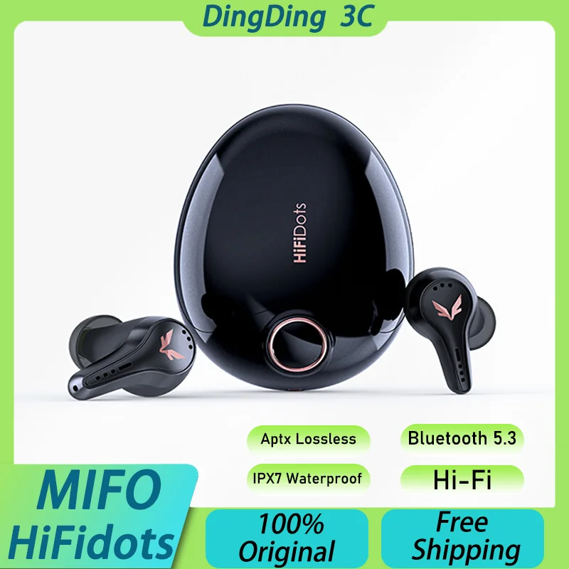 Mifo HiFidots Wireless Earphone Bluetooth 5.3 HiFi Waterproof Noise Reduction In-Ears 1.2Mbps High Bitrate Aptx Lossless Custom