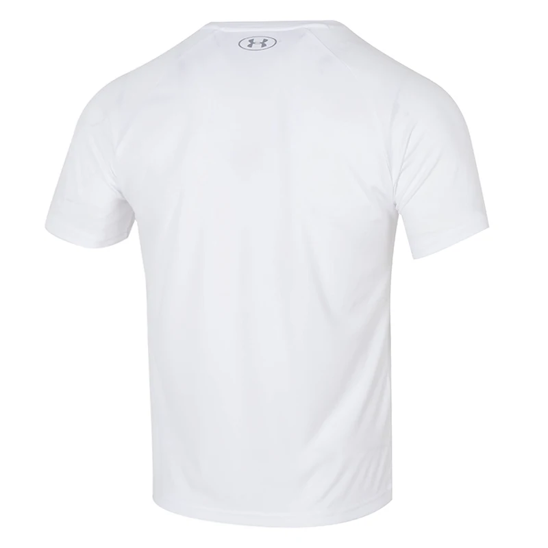 تحت درع قصيرة الأكمام تي شيرت الرجال ملابس رياضية الجري اللياقة البدنية التدريب قاعدة طبقة مرونة تنفس الجولة الرقبة تي شيرت 1327965-100 #2