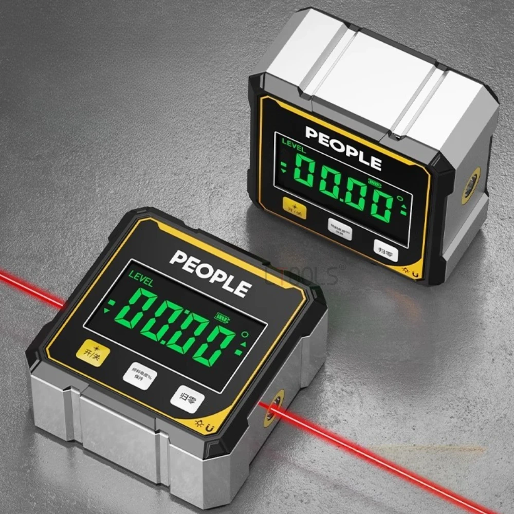 

Магнитная коробка для наклона, цифровой дисплей из алюминиевого сплава, шкала наклона, перезаряжаемые лазерные уровни, удобный измерительный инструмент для переноски