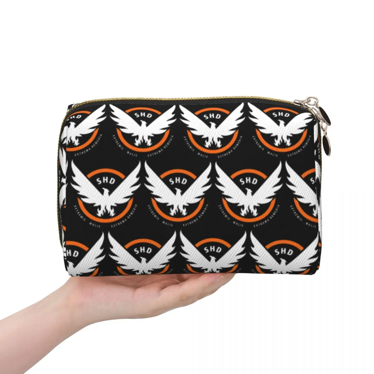 Game Tom Clancys The Division SHD Seal Women Cosmetic Bags Travel Makeup Organizer Pouch Toiletry Storage Dopp Kit Box
