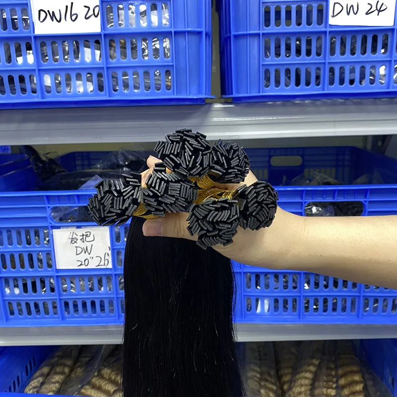 مستقيم مجعد طرف مسطح وصلة إطالة شعر طبيعي البرازيلي عذراء الشعر غريب مجعد قبل المستعبدين الكيراتين الانصهار K تلميح الشعر 100 جرام 100 قطعة