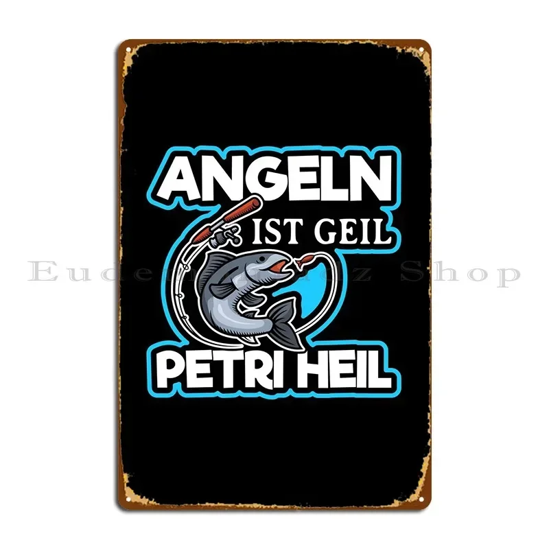 Angeln Petri Heil Metallschild Retro Cinema Create Dekoration Design Blechschild Poster