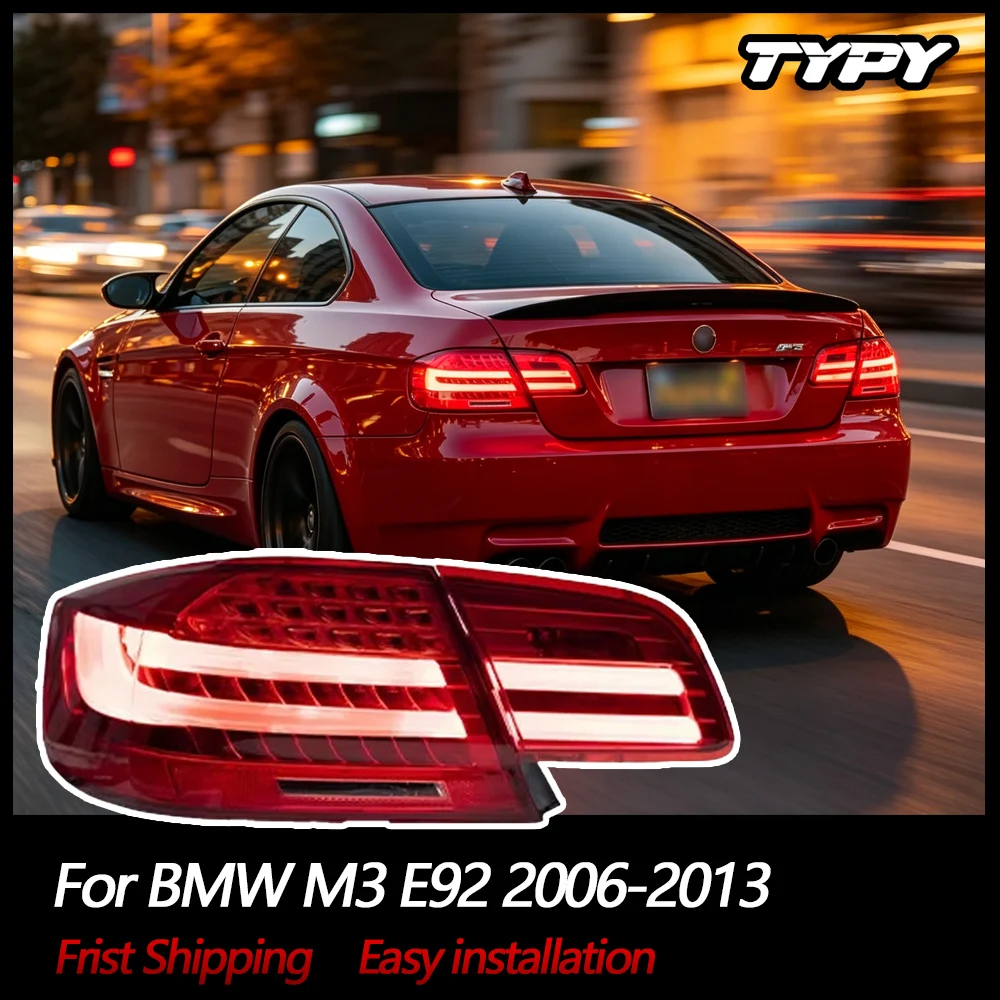 Image of 4 Stück Auto-Rückleuchten für BMW M3 E92 LED-Rücklicht 2006-2013 335i 330i Nebelschlussleuchte Bremslicht Blinker Autozubehör