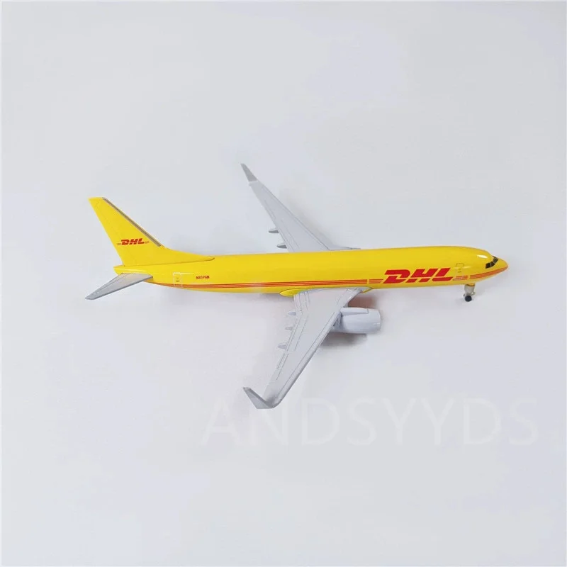 20 سنتيمتر نموذج طائرة B737 DHL البضائع طيران المعادن مقياس الطائرات دييكاست طائرة لعب للأطفال تجميع هدية مع معدات الهبوط