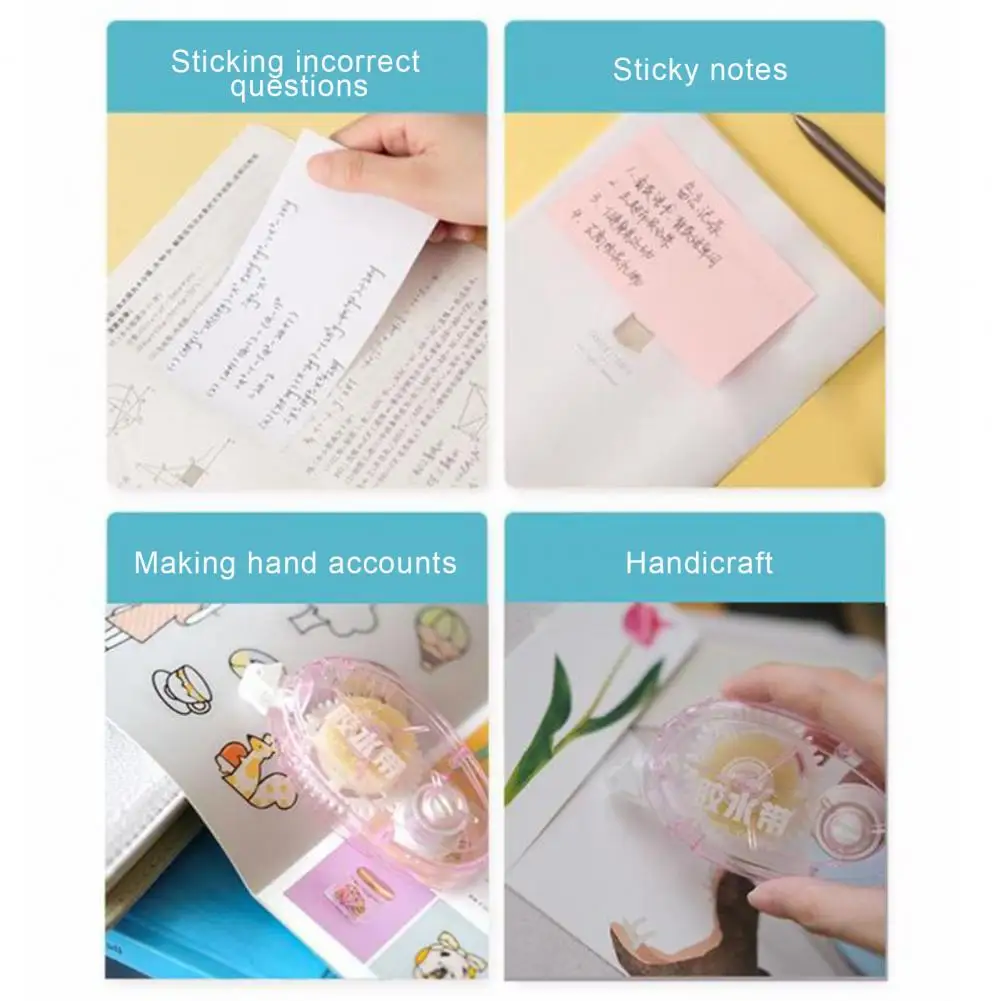 10 M Double Sided Tape Roller Mess-Free Application Compact Size Portable Adhesive Scrapbook Tape Dispenser Runner Office Supply