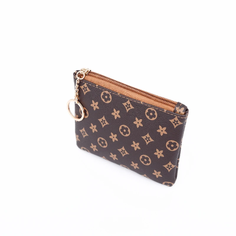 Classic floral zipper coin purse mini wallet small wallet compact printed wallet mini bag coin purse image 2