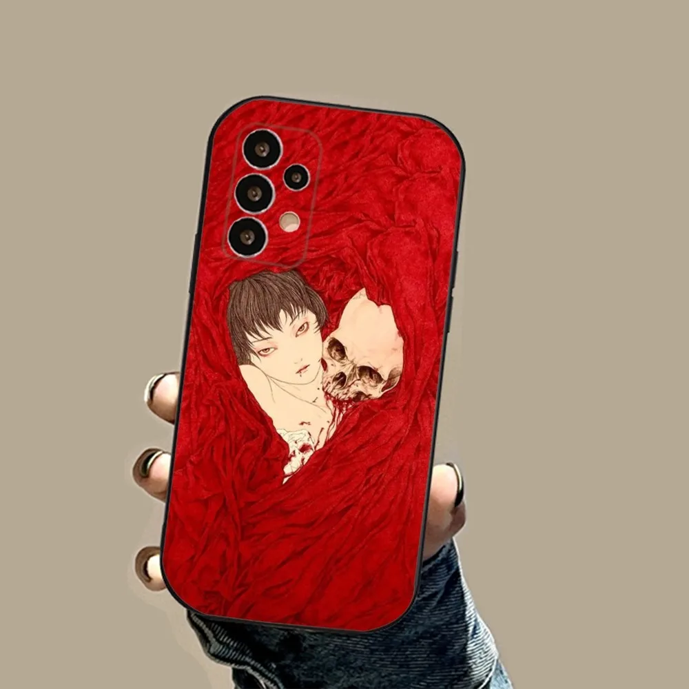 Artist Takato Yamamoto Phone Case For Samsung S24,23,23,22,30,21,10,9,Note20 Ultra,Lite,Ultra,5G,Plus,FE,Black Soft Case