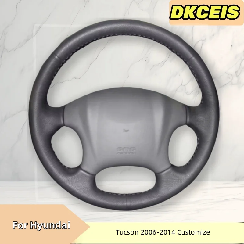 

Car Steering Wheel Cover Faux Leather Breathable Black For Hyundai Tucson 2006-2014 Steering Wheel Braiding Cover Accessories