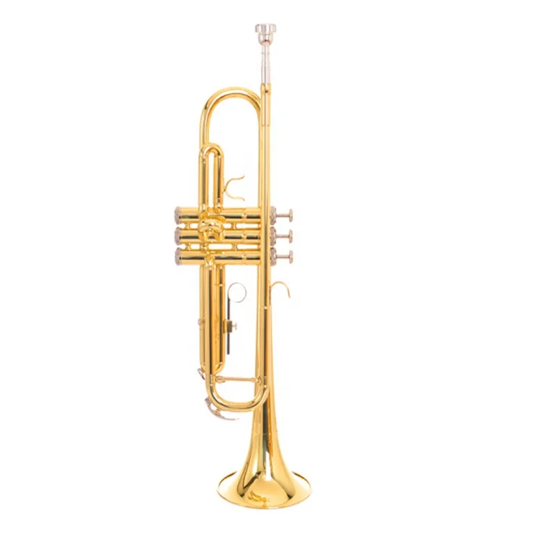 Wholesale professional B flat trumpet instrument professional playing gold style