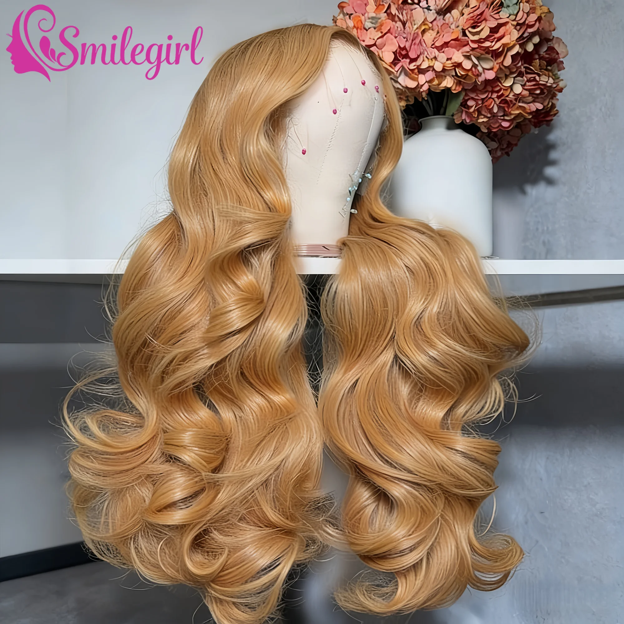 

Парик из натуральных волос Body Wave, 13x6 HD, с фронтальной кружевной вставкой, высокое качество # 27-й оттенок медово-золотистого цвета, бразильский парик из натуральных человеческих волос
