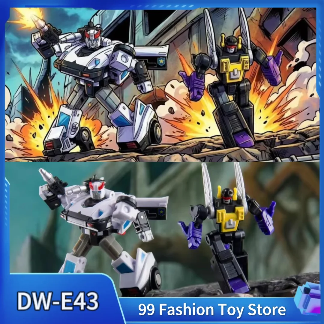 

In Stock Transformation Dr.Wu DW-E43 DW-E44 Police Car Kickback Grasshopper Small Scale Action Figure Boy Collection Gift 6cm