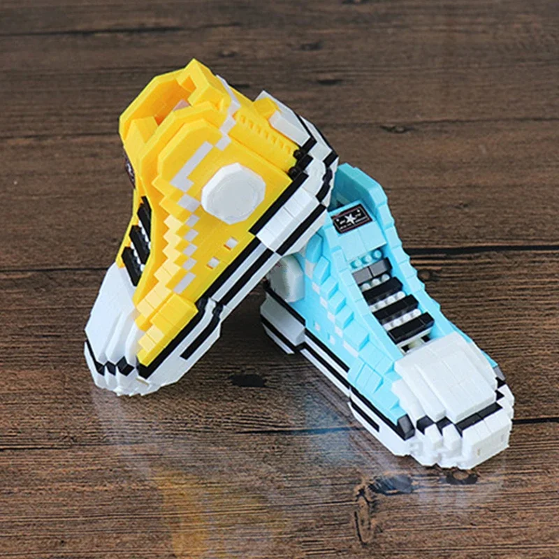 Mini Building Block Basketball Shoes Model Build-bricks Set DIY Assembly for Kids Boyfriend Gifts Blocks Toy