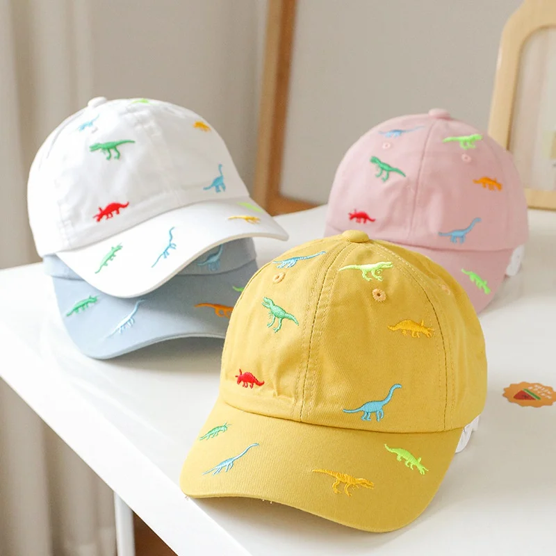 Dinosaur Kids Baseball Cap Embroidery Children Girl Boy Sun Hat Spring Summer Outdoor Adjustable Beach Hat