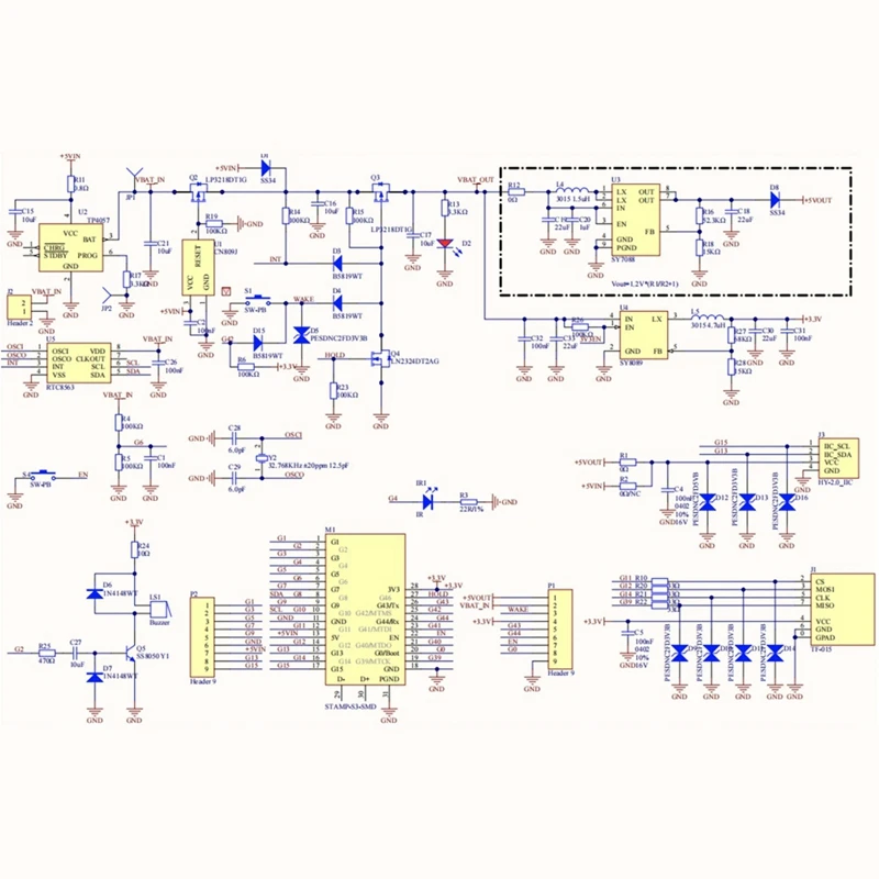 ABJY-M5capsule Multifunktions-Embedded-Iot-Entwicklungsplatine mit M5stamps3 IOT BMI270 IMU Infrarot-Speicheruhr-Summer