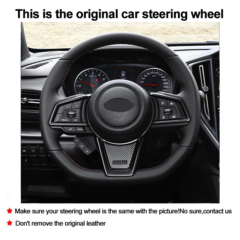 Hand Sewing Car Steering-Wheel Cover Wrap For Subaru WRK 2023 2024 2025 Customize Microfiber Leather Interio Accessories