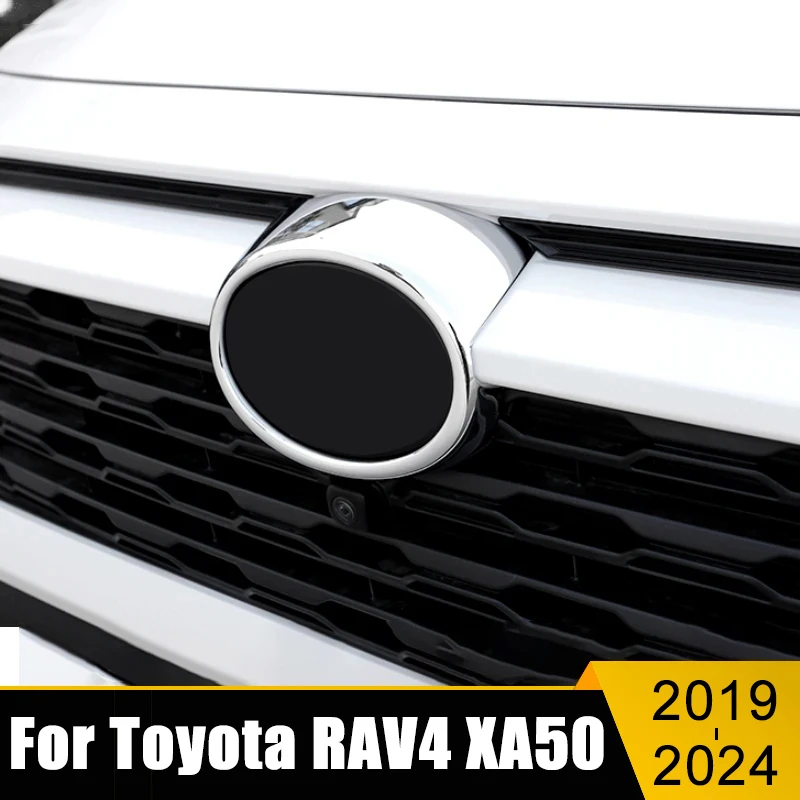 

Для Toyota RAV4 RAV 4 XA50 2019-2021 2022 2023 ABS Автомобильная передняя рамка, знак, крышка радиатора, отделка, фотография, наклейка с логотипом