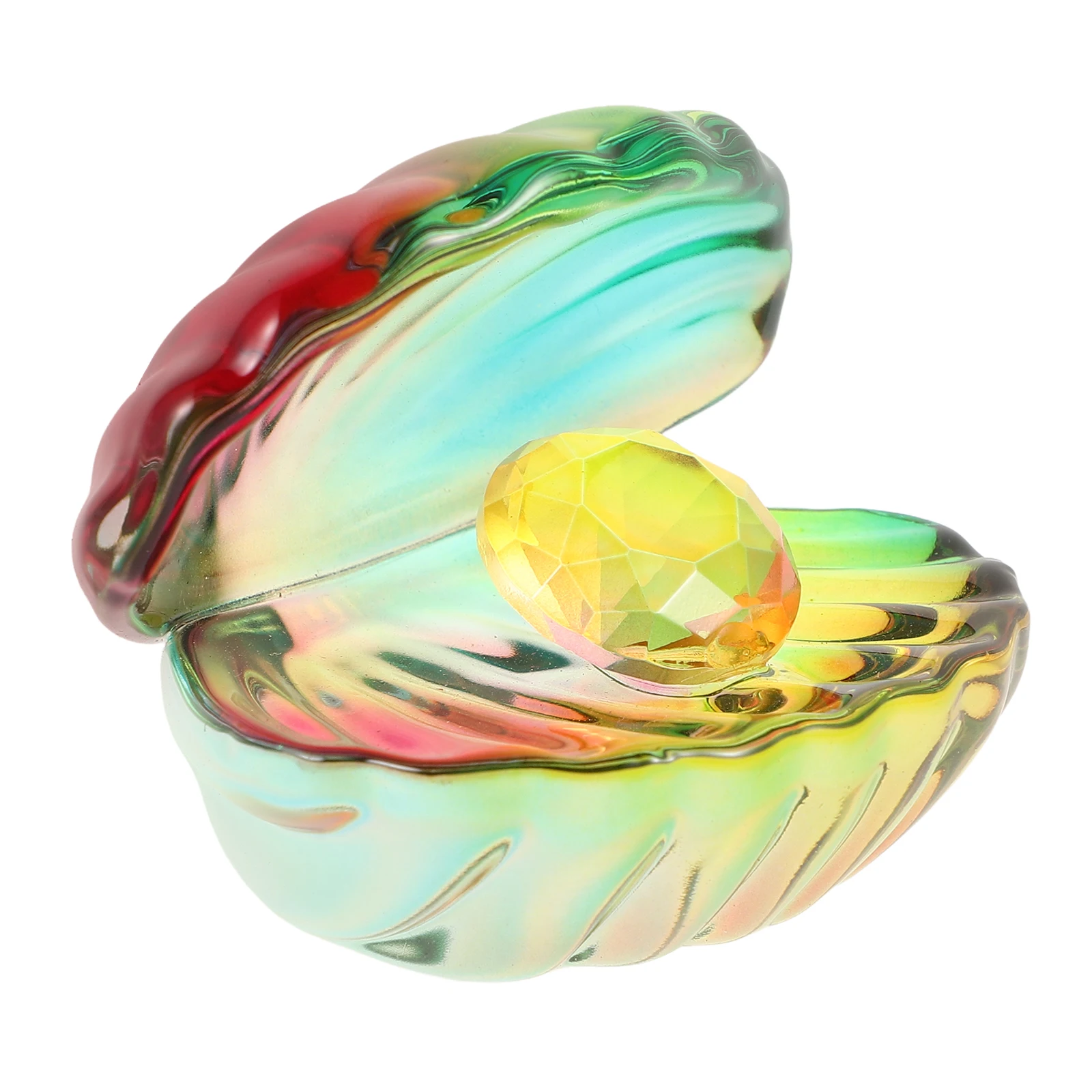 

Handcrafted Crystal Seashell Decoration Cartoon Diamond Accents for Home Desk Display Unique Glass Seashell Art Piece Entryway