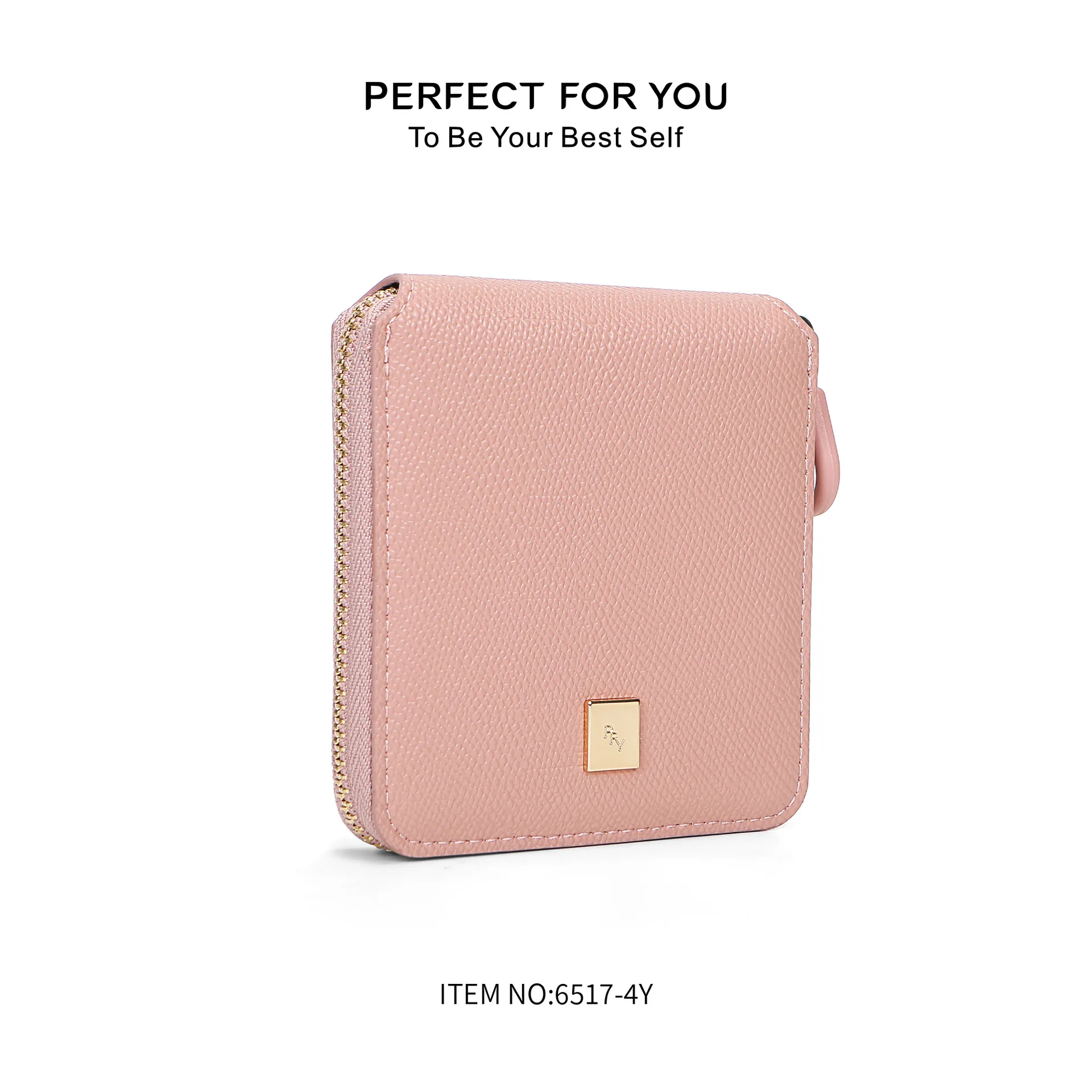 スリムなスクエアウォレットカードバッグ、ショートファッションジッパー付き、大容量多機能コインパース財布