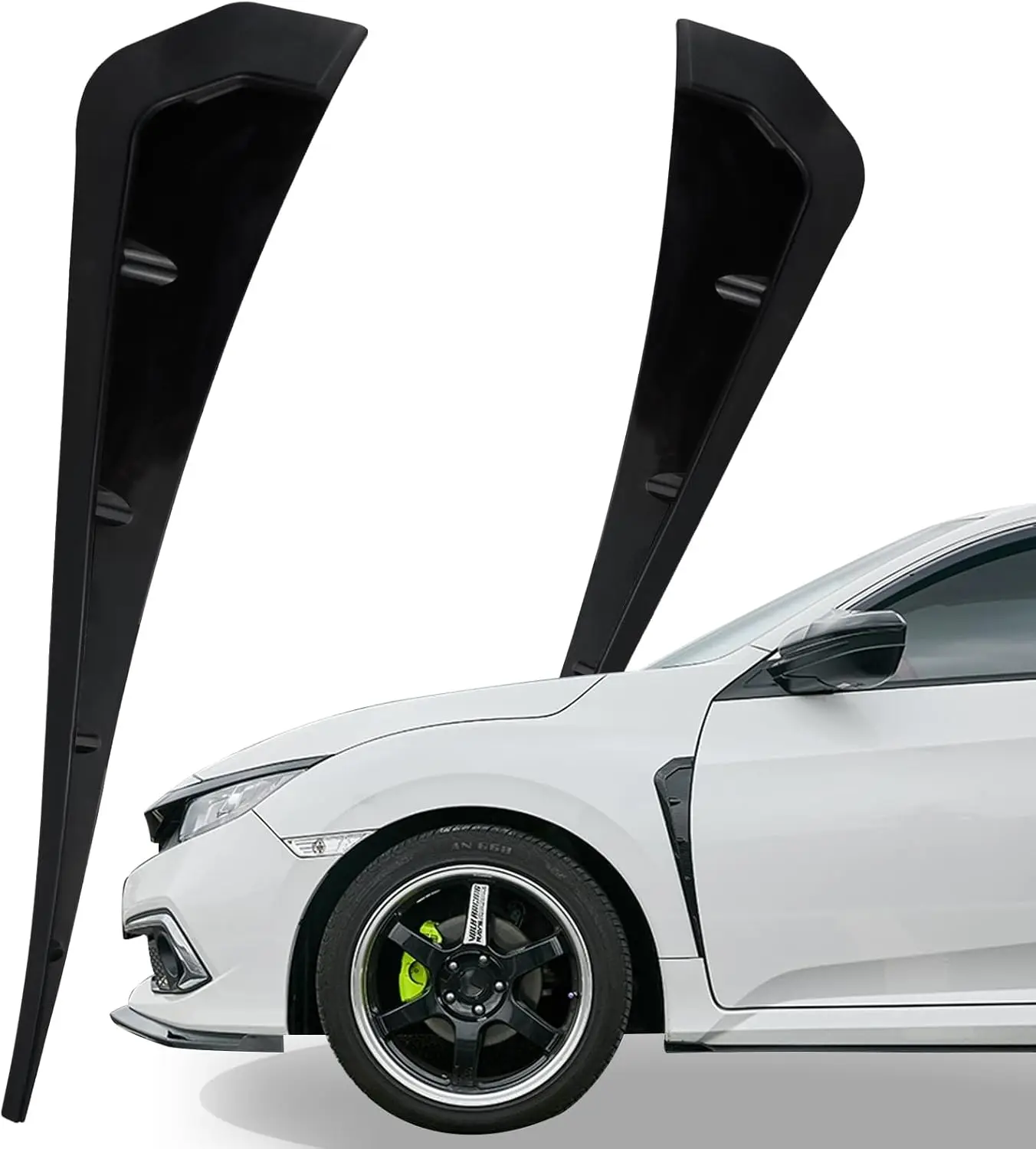 

2PCS Car Fender Side Vent Spoiler Fender Universal Decorative Stickers Car Side Fender Vent Air Wing Cover Car Trim Accessories