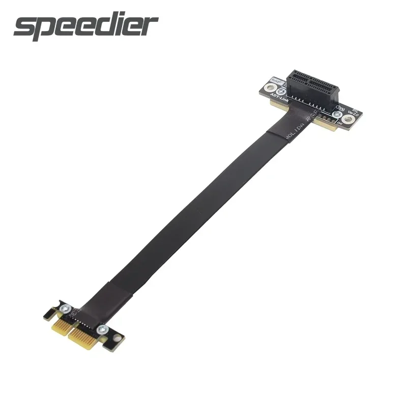 ADT-Link Dual 90° Right-angled PCIe 3.0 x1 to x1 Riser Cable R11SL-FL 3.0 8G/bps High Speed PCI Express 1x Graphics GPU Extender