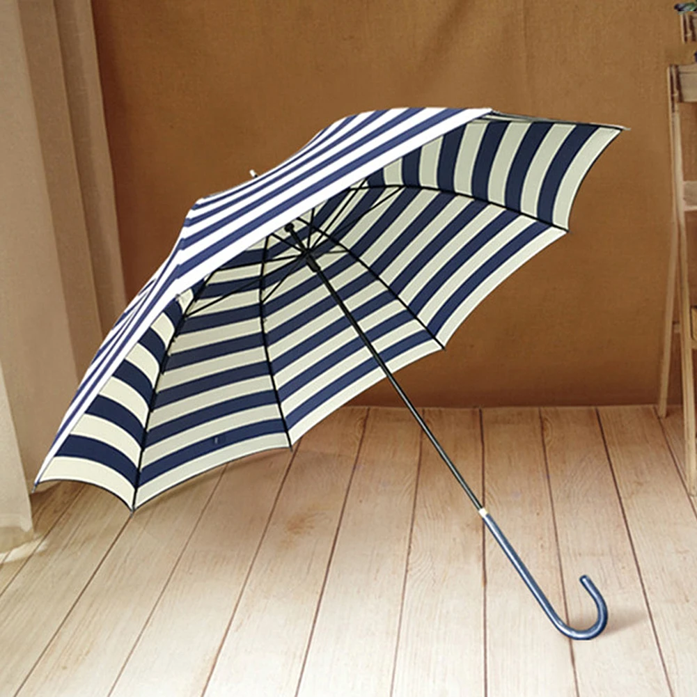 Long Handle Striped Pagoda Umbrella Strong Windproof-rain Colorful Large Umbrellas Wave Point Parasol Umbrella for Women