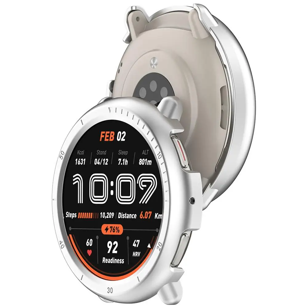 Funda protectora para reloj inteligente Amazfit Active 2, Protector de marco de parachoques de PC duro, cubierta ultrafina resistente a los arañazos