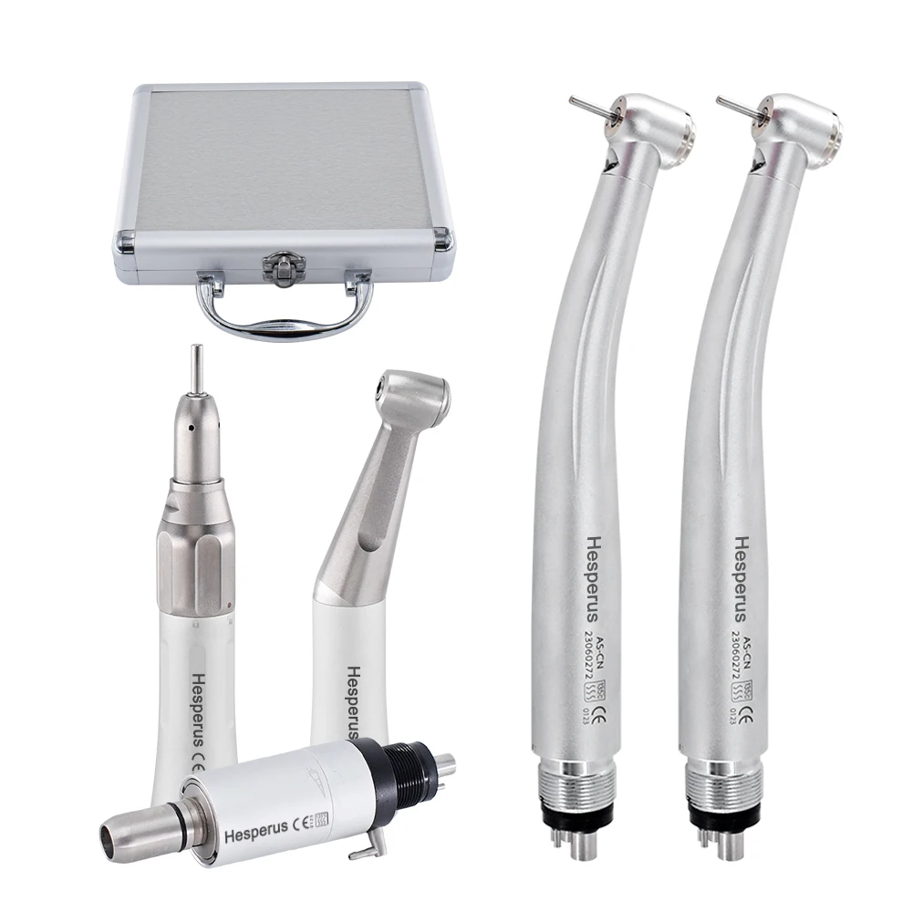 DEASIN Dent al 2 MAX LED High Speed And FX Low Speed Handpiece sets Contra Angle Air Motor Straight Nose Cone Dentist equipment