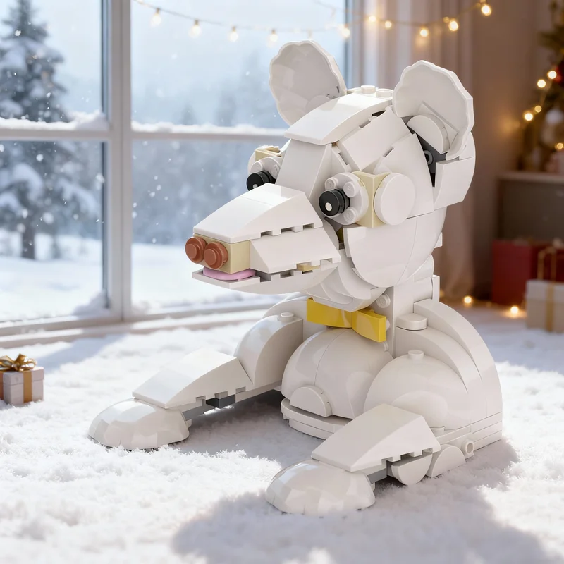 

214 деталей MOC «Медвежонок» — Набор для сборки модели «Рождественский креатор 3 в 1», конструктор, развивающая игрушка, креативный рождественский подарок для детей