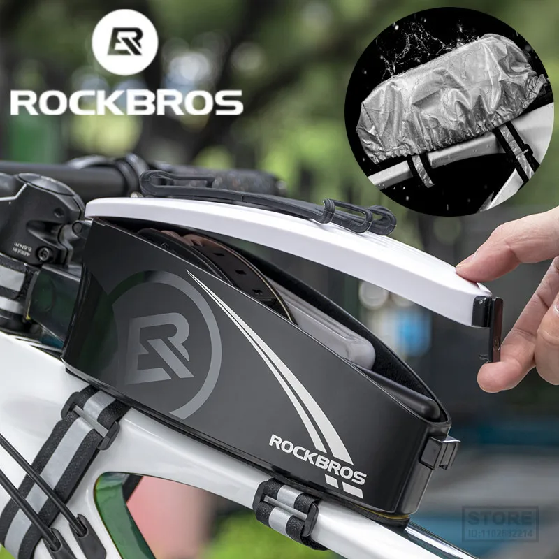 

ROCKBROS Rainproof Bike Bag For 4-6.5' Front Phone Bag Special PC Hard Shell With Free Raincover Motorcycle Bike Accessories