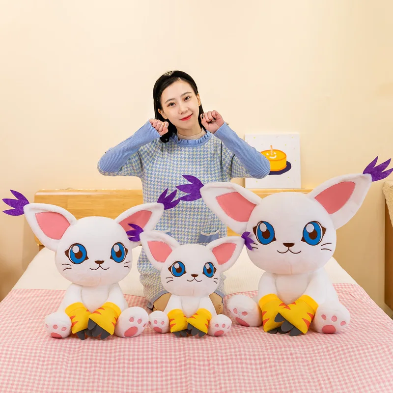 Tailmon Gatomon Plush Toy Digimon Adventure Anime Figure Multiple Sizes Soft Fluffy Cat Stuffed Doll for Kids Birthday Gift