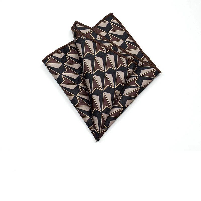 Retro British Style Pocket Square with Animal Flower Print