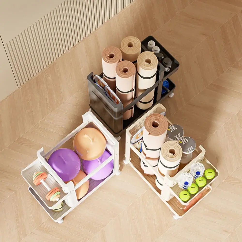 

Многофункциональный держатель для тренажерного зала с колесами. Стабильная стойка для хранения спортивного инвентаря. Прочная корзина для хранения коврика для йоги.