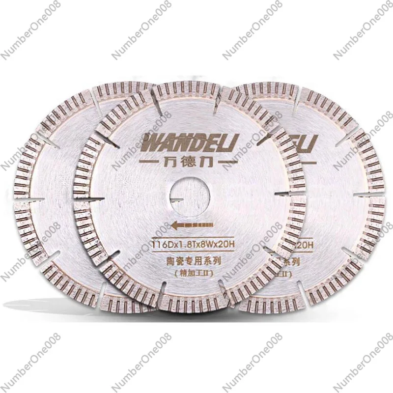 

116Dx1.8Tx8Wx20MM Diamond Saw Blade Marble Stone Ceramic Tile Cutter Saw Blade For Wandeli QX QXZ Tile Cutting Machine 10PCS