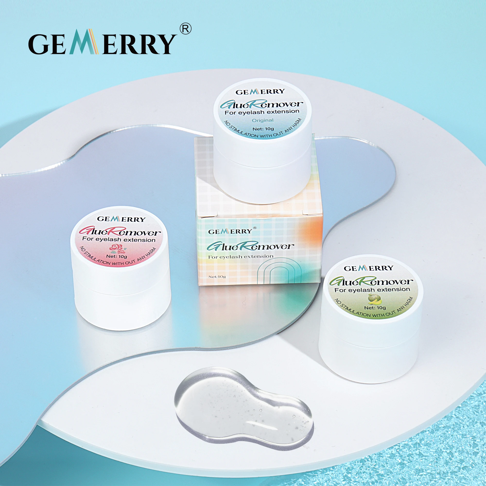 Gemerry 10g Profesional Eyelash Glue Remover Cream For Lash Extension Remover 1-3 Minutes Fast Deep Cleansing Makeup Tools ﻿