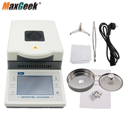 Maxgeek 3-50g/110g 0.005g Electric Moisture Meter Rapid Analyzer Grain Automatic Sensor Halogen Tester