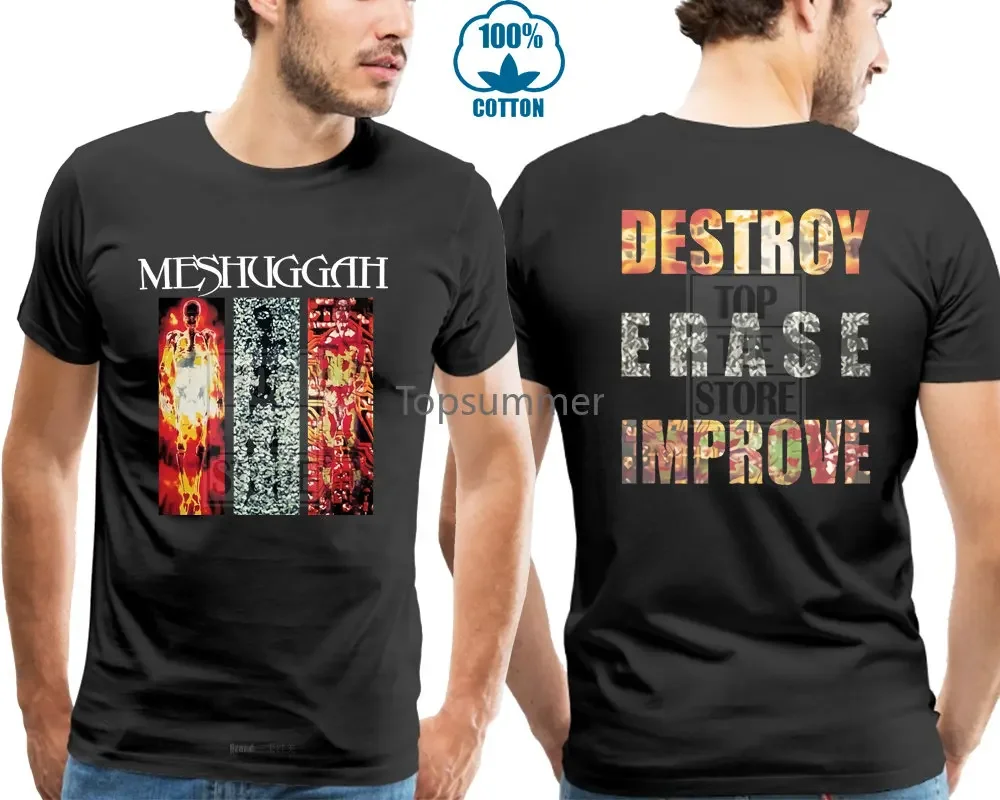 Meshuggah Destroy Erase Improve Shirt Xxl Tshirt Metal Band T Shirt New