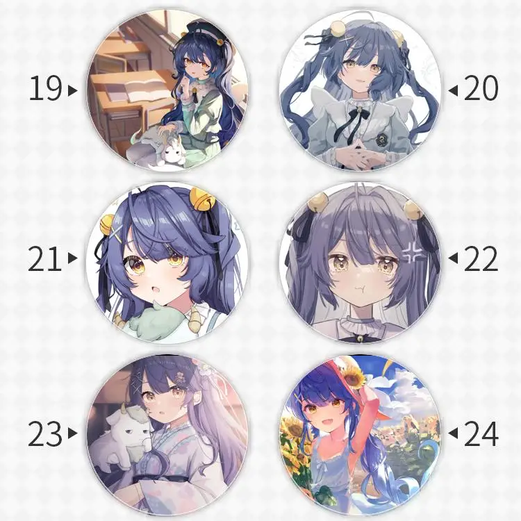 Amamiya Kokoro Badge Brooch Vtuber Virtual YouTuber anchor Peripherals Pin Cartoon Children's gift Anime Peripheral Personalized