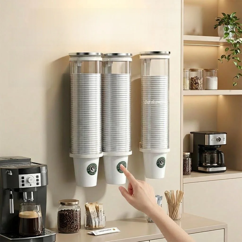 support-de-tasses-jetables-pour-distributeur-d'eau-domestique-support-de-tasses-en-papier-de-bureau-rangement-sans-percage-organisateur-de-tasses-en-plastique-integre