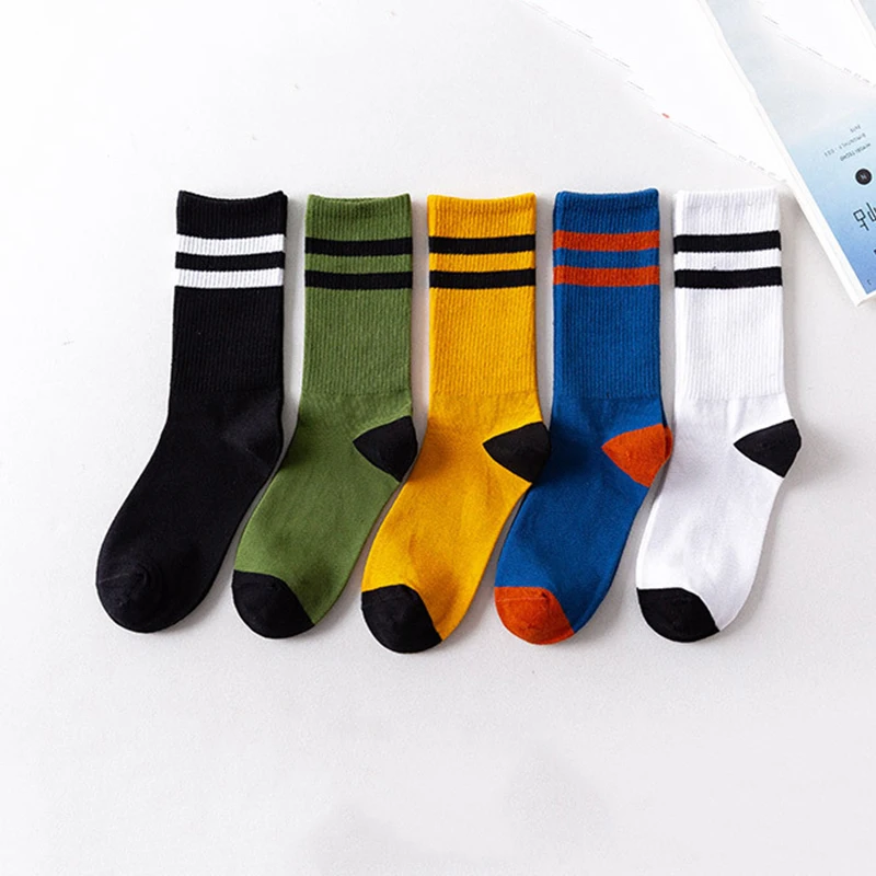 4 Pairs High Quality Men Fashion Sports Socks Autumn And Winter Business Sweat Absorbing Breathable Thickened Warm Cotton Socks