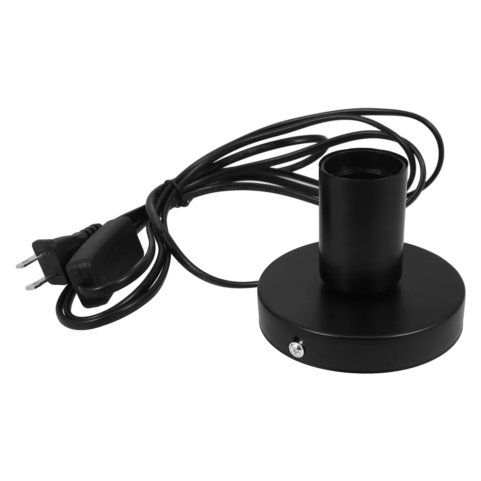 

Industrial Small Metal Desktop Lamp Base Vintage E27 Screw Light Bulb Socket Base Cord Switch Us Plug Lamp Socket Replacement