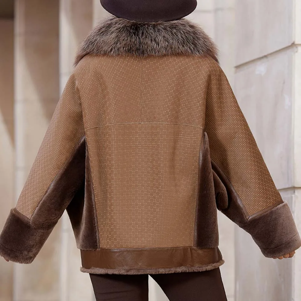 2025, hoge kwaliteit casual bontjas vrouw effen kleur losse jassen street fashion dames nieuwe warme jassen