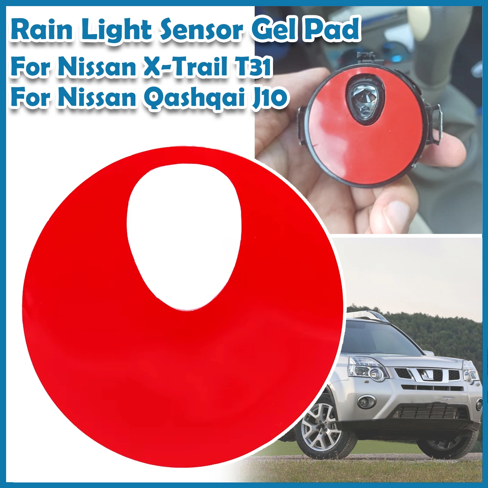 

For Nissan X-Trail T31 Qashqai J10 Rain Light Sensor Gel Pad Adhesive Film Silicone Sticker Windscreen Chip Repair Kit Fix Tape