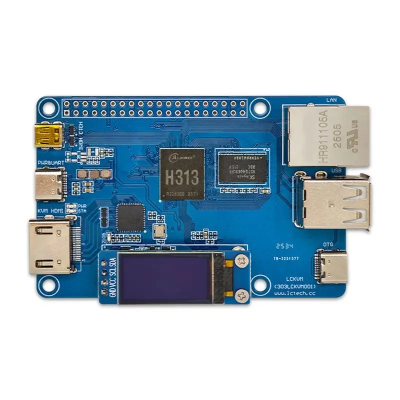 

ABZW -Enabled LCKVM Computer Remote Control Server H313 Development Board 512MB/1GB DDR3 Memory For Operation And Maintenanc